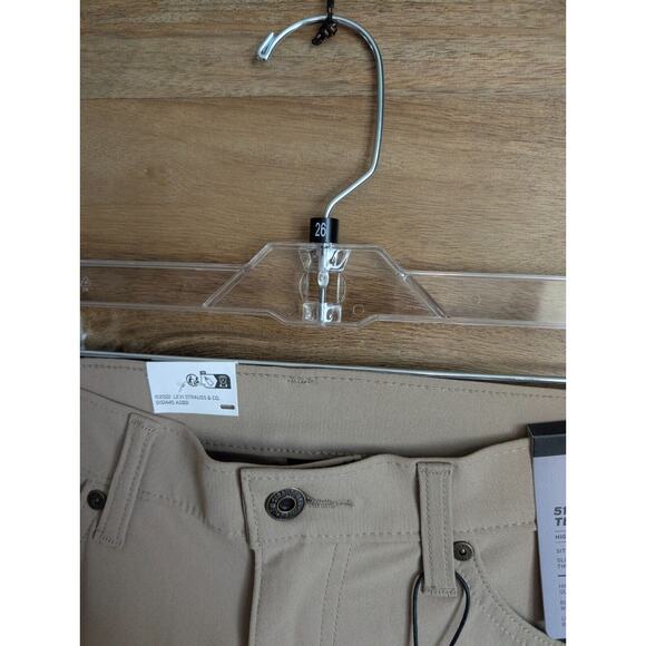 Levi's 511 Slim Tech Pants Mens 30x32 Khaki High Stretch Performance Red Tag - Picture 5 of 5